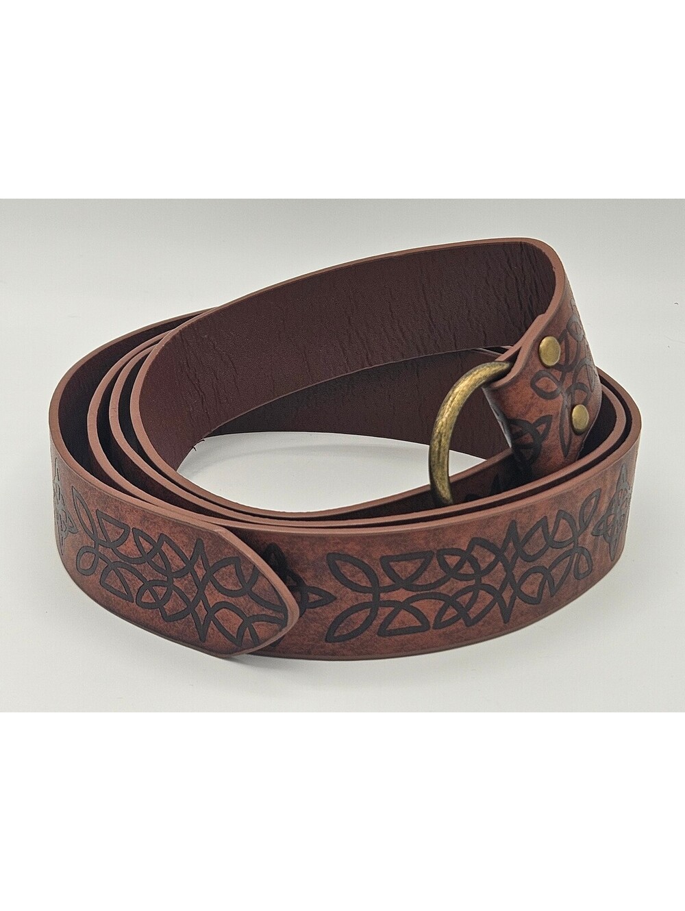 Medieval O-Ring Cosplay Belt Costume Embossed Faux Leather
